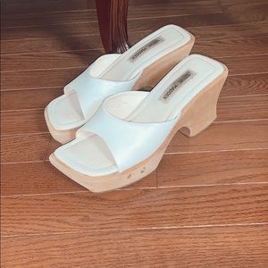 Steve Madden Wedge Sandals White
